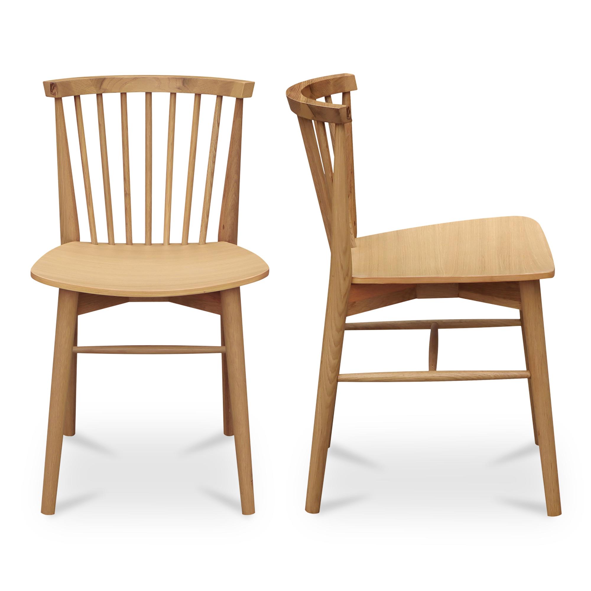 Marley Dining Chair Oak-Set of Two 3 Marley Dining Chair Oak-Set of Two - Image 3