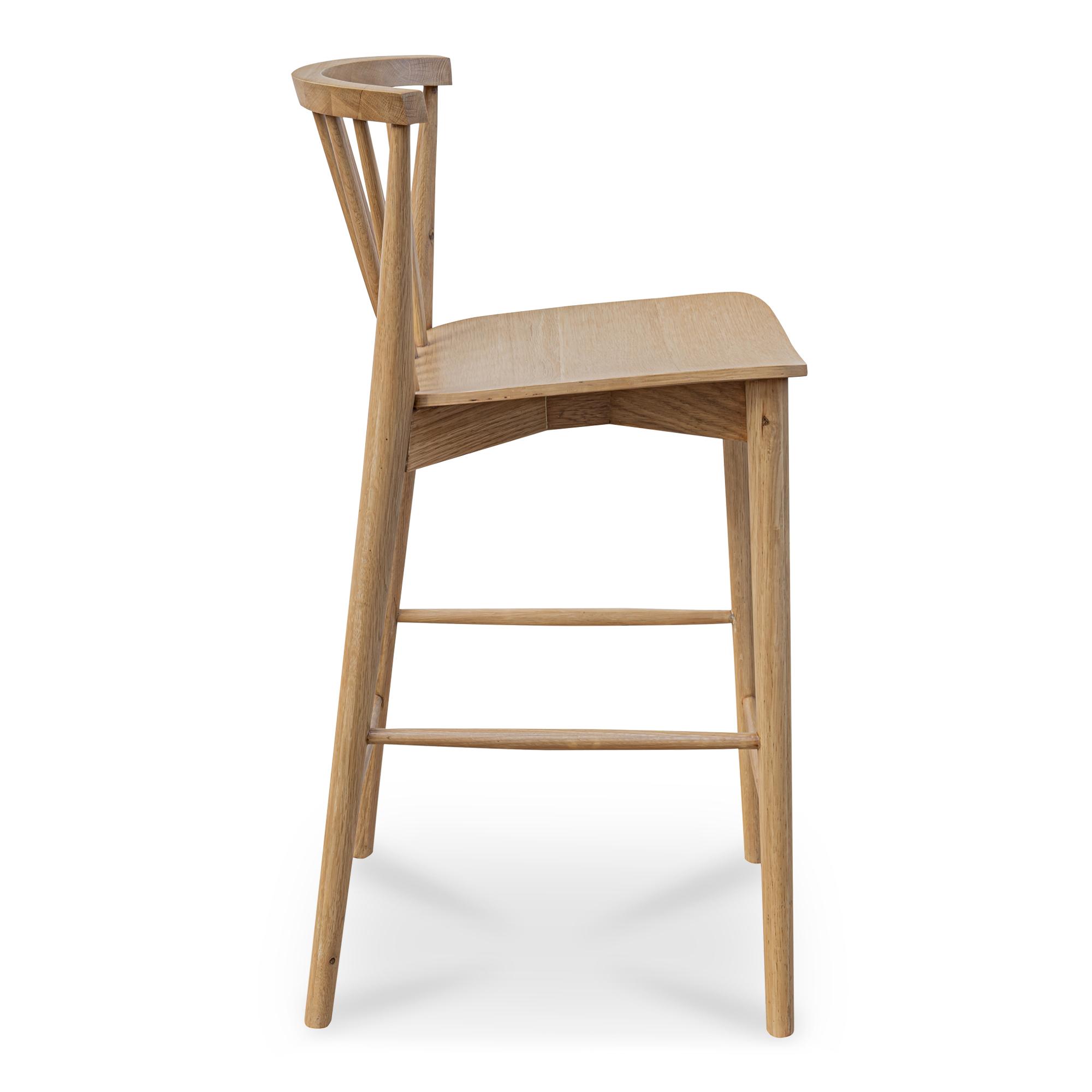 Marley Counter Stool Oak 4 Marley Counter Stool Oak - Image 4