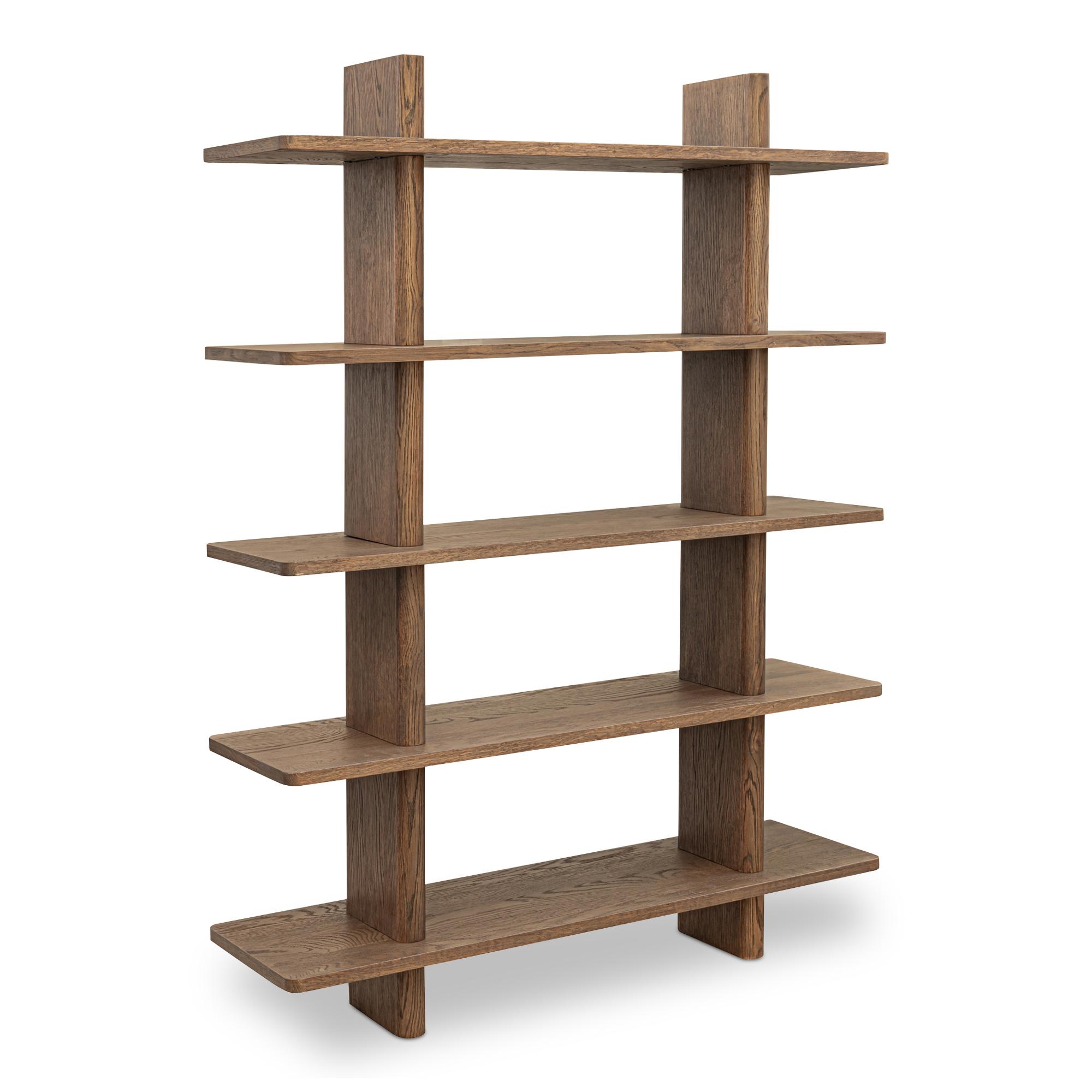 Casey Large Bookcase Dark Brown 2 Casey Large Bookcase Dark Brown - Image 2