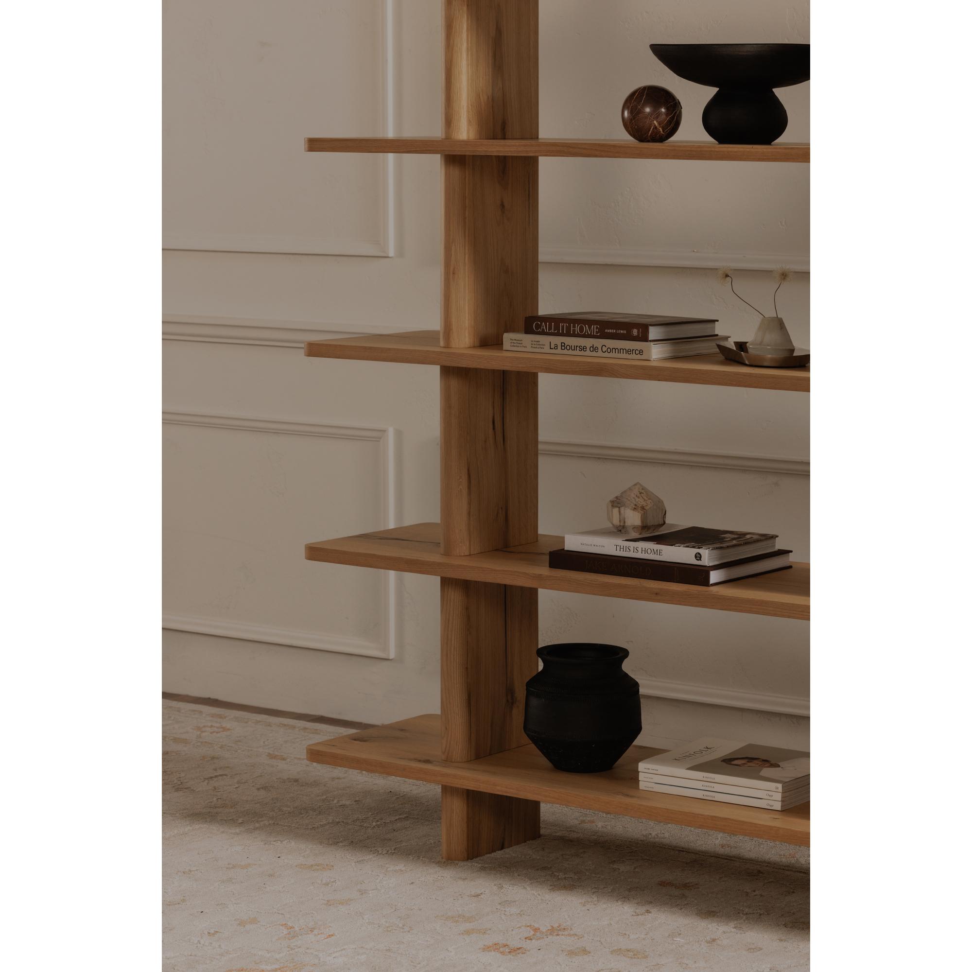 Casey Large Bookcase Rustic Oak 5 Casey Large Bookcase Rustic Oak - Image 5