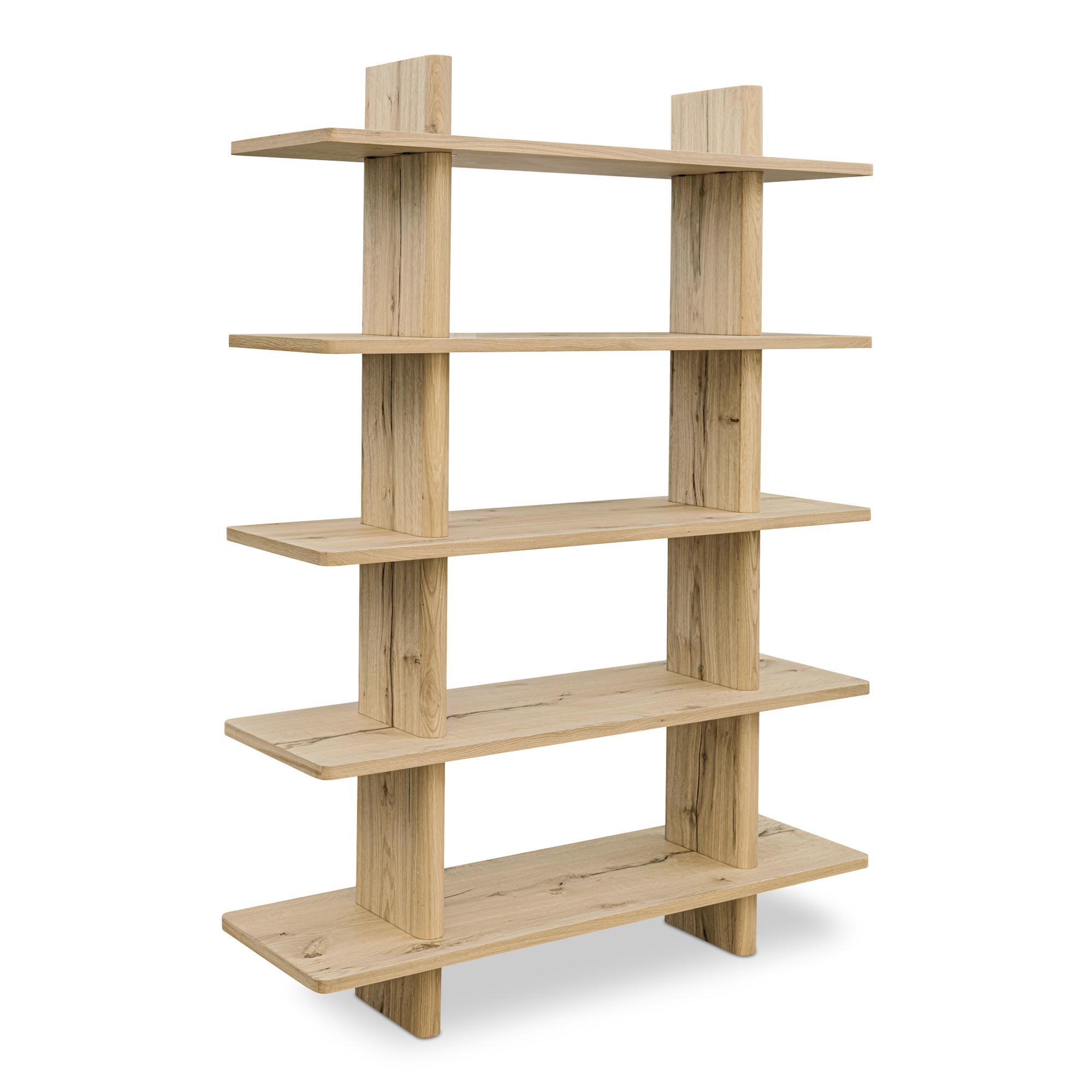 Casey Large Bookcase Rustic Oak 2 Casey Large Bookcase Rustic Oak - Image 2