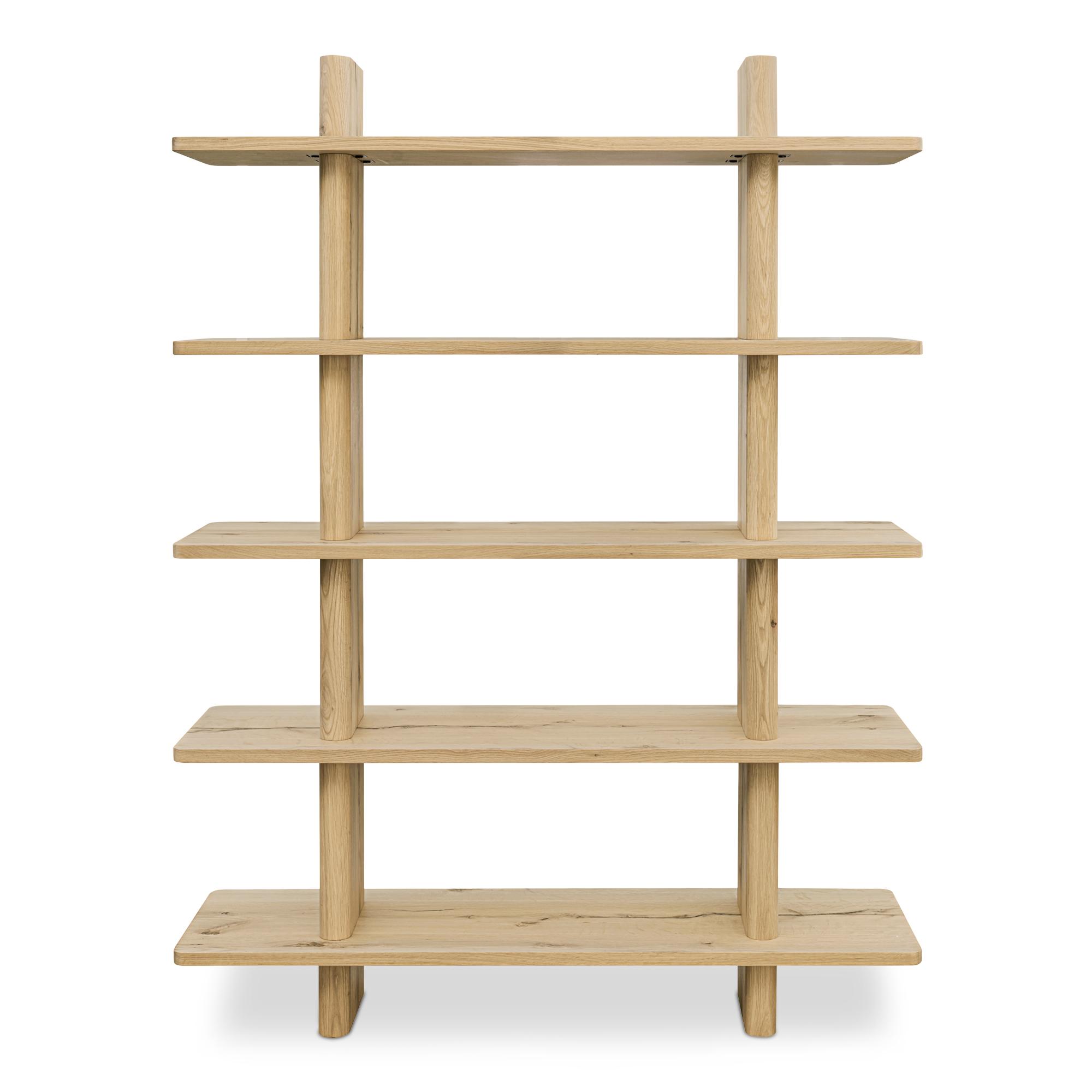 Casey Large Bookcase Rustic Oak 1 Casey Large Bookcase Rustic Oak
