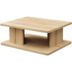 Casey Small Coffee Table Rustic Oak FC-1018-24 FC 1018 24 Casey diagL shadsilo