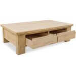 Graham Storage Coffee Table Rustic Oak FC-1020-24 FC 1020 24 Graham diagR open shadsilo
