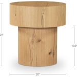 Corey Side Table Rustic Oak FC-1025-24 FC 1025 24 70 dim