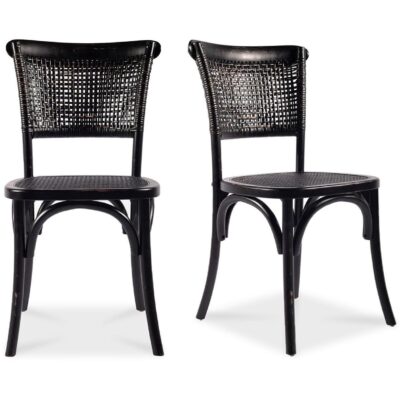 Churchill Dining Chair Antique Black (Set of 2) FG-1001-02 FG 1001 02 81