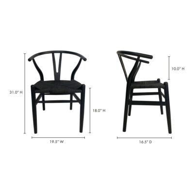 Ventana Dining Chair Black (Set of 2) FG-1015-02 FG 1015 02 70