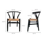 Ventana Dining Chair Black And Natural (Set of 2) 21 Ventana Dining Chair Black And Natural (Set of 2) FG-1015-37 FG 1015 37 70