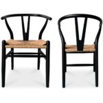 Ventana Dining Chair Black And Natural (Set of 2) 12 Ventana Dining Chair Black And Natural (Set of 2) FG-1015-37 FG 1015 37 81