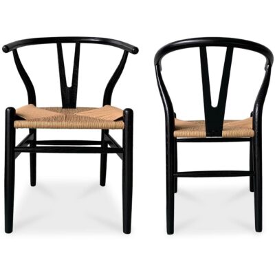 Ventana Dining Chair Black And Natural (Set of 2) FG-1015-37 FG 1015 37 81