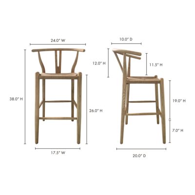 Ventana Counter Stool Natural FG-1018-24 FG 1018 24 70