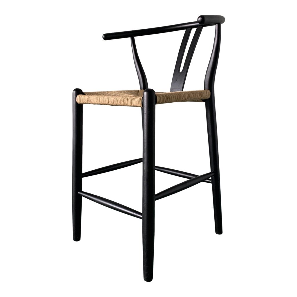 Ventana Counter Stool Black And Natural - Image 2