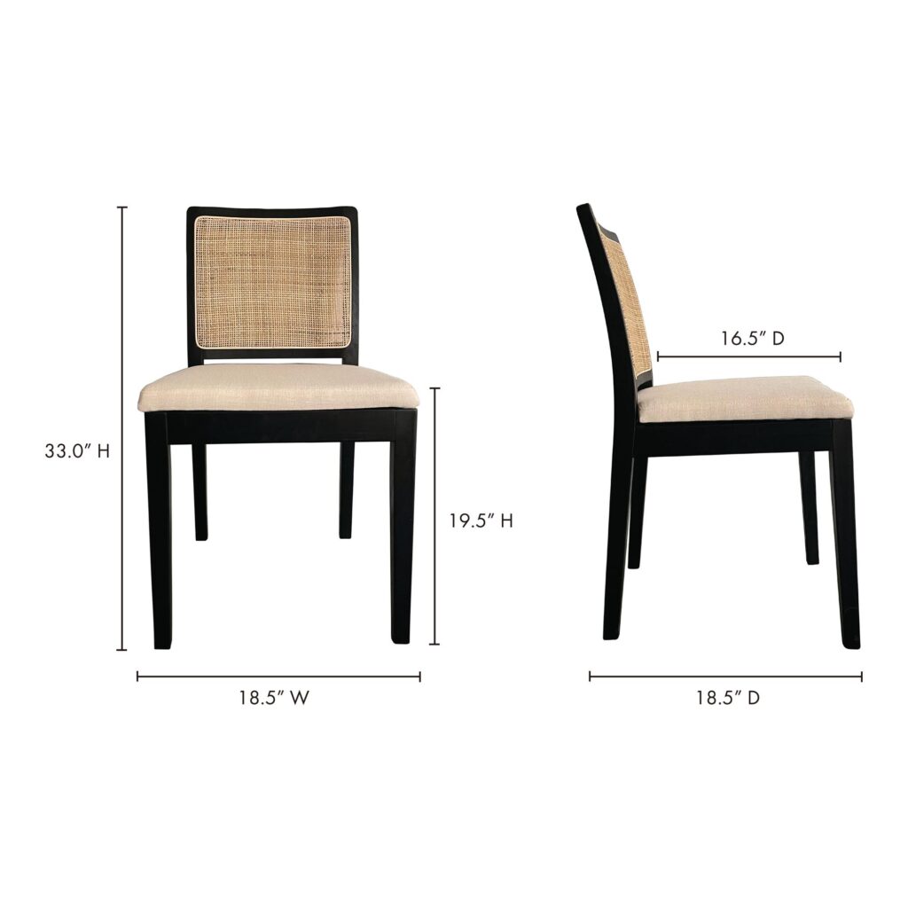 Orville Dining Chair Black-Set Of Two - Image 12