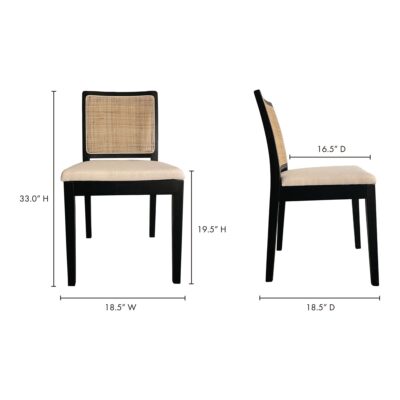 Orville Dining Chair Black-Set Of Two FG-1023-02 FG 1023 02 70