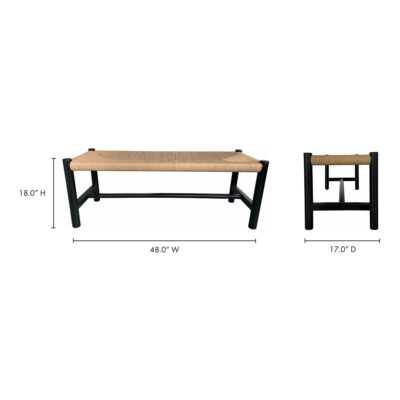 Hawthorn Bench Small Black FG-1027-02 FG 1027 02 70