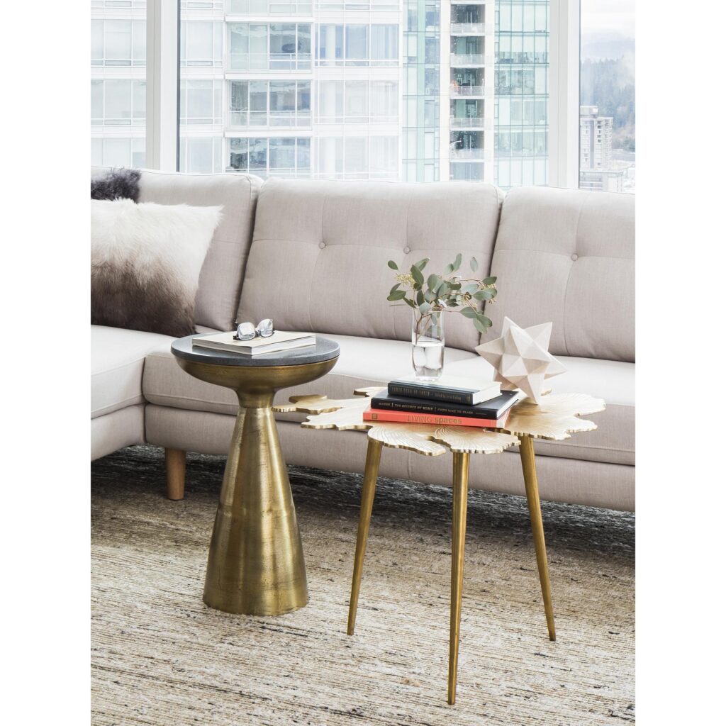 Amoeba Side Table Gold - Image 3