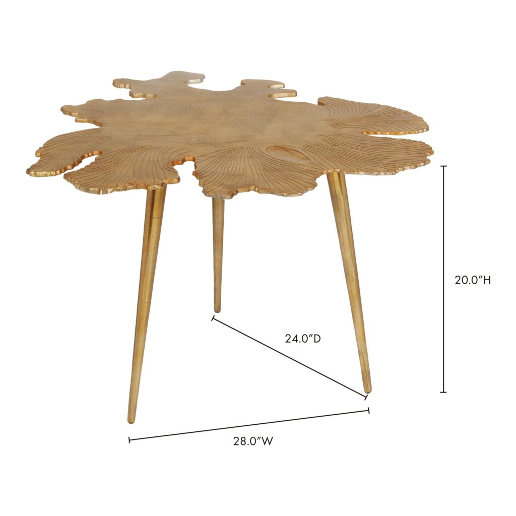 Amoeba Side Table Gold - Image 5