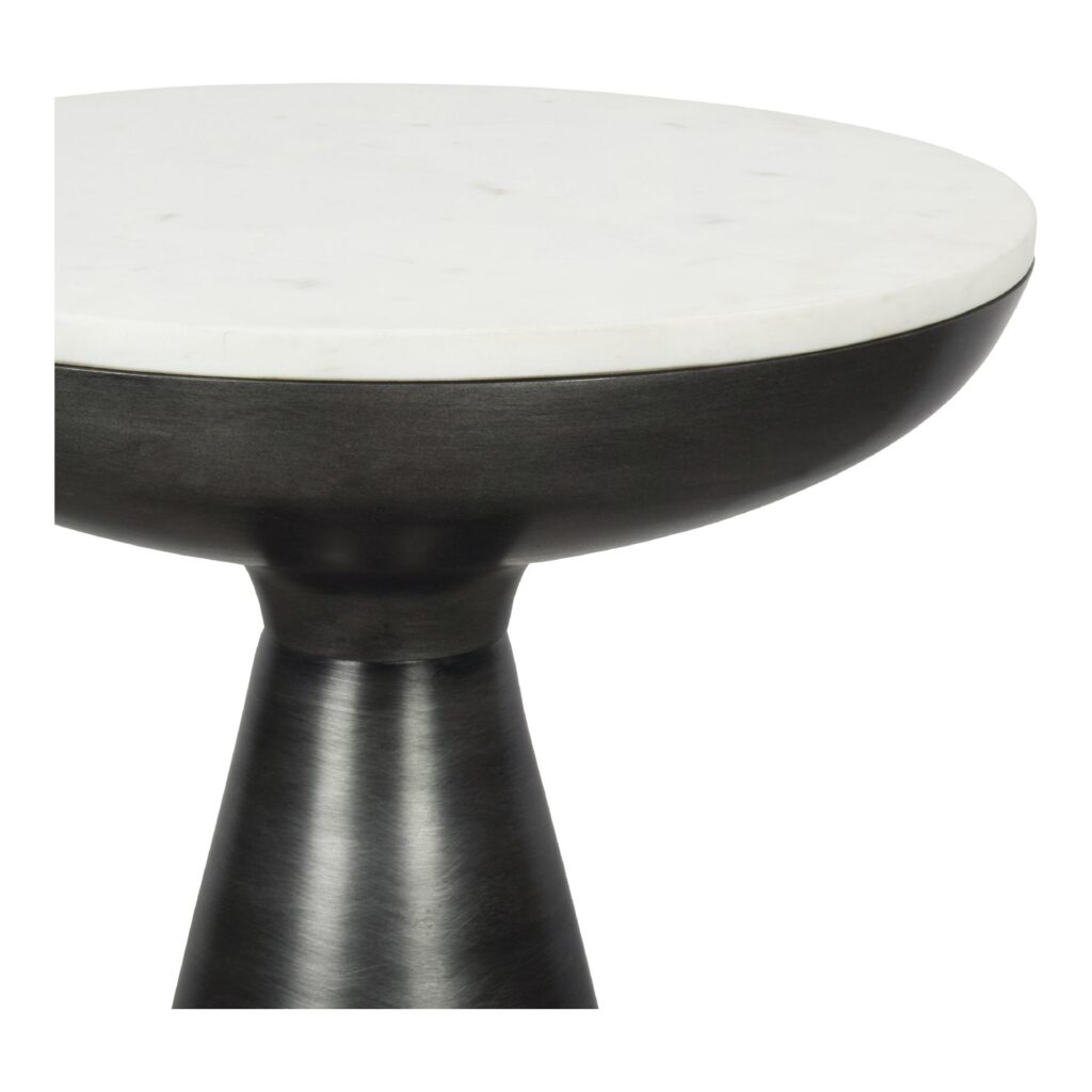 Font Side Table White Marble - Image 3