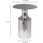 Rassa Accent Table Polished Silver FI-1105-30 FI 1105 30 70