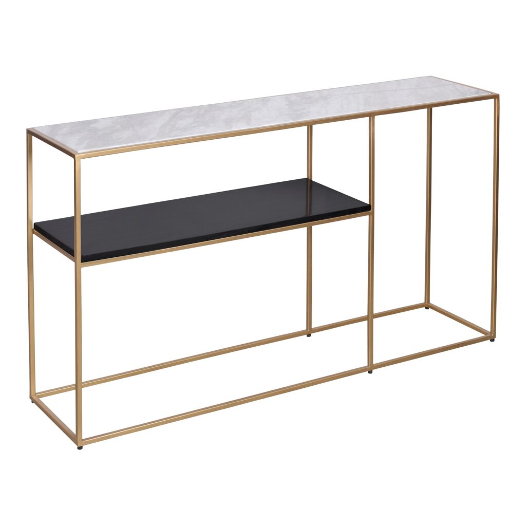 Mies Console Gold Marble Table