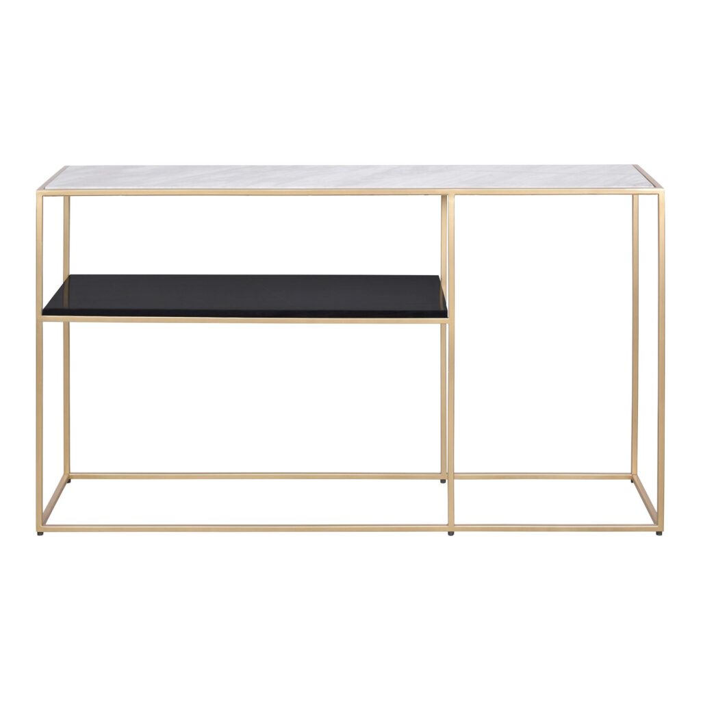 Mies Console Gold Marble Table - Image 2