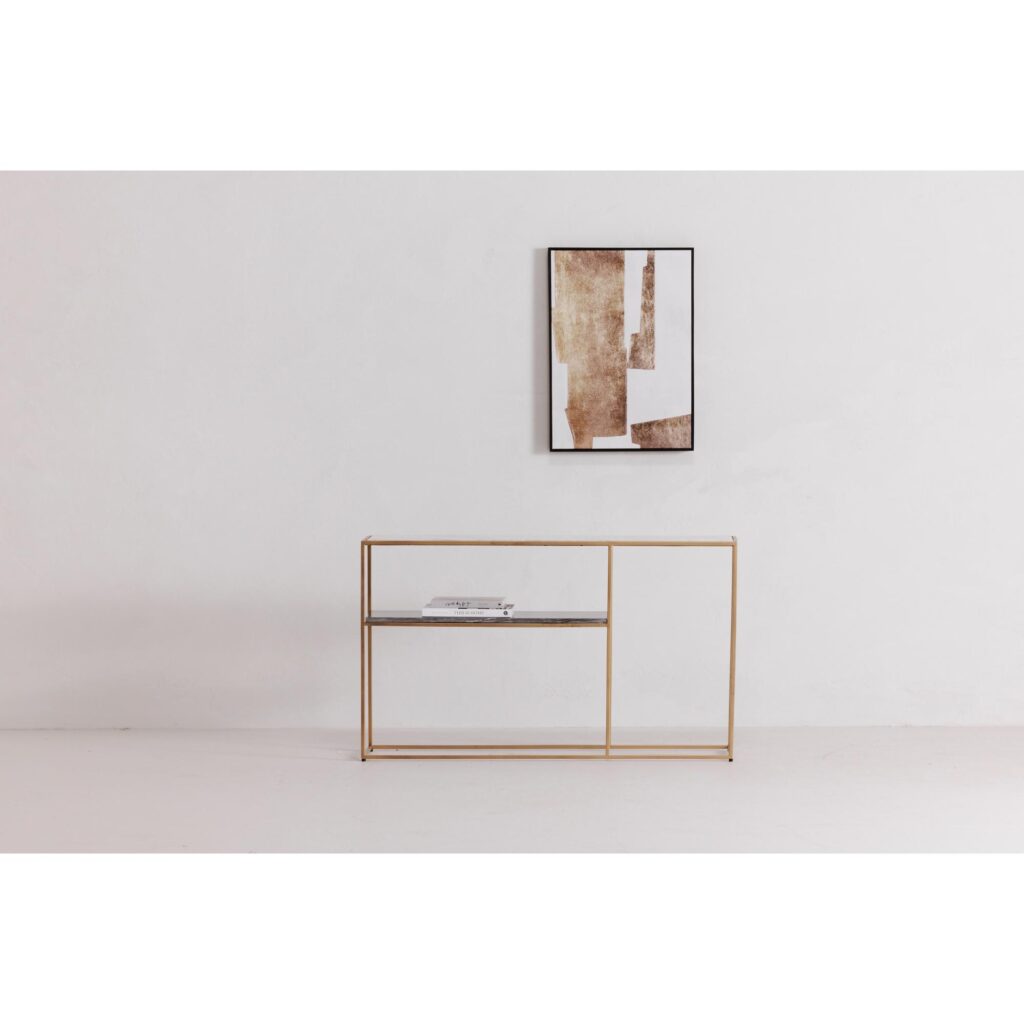 Mies Console Gold Marble Table - Image 4