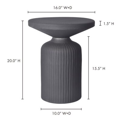 Yoli Side Table Black FI-1112-02 FI 1112 02 70