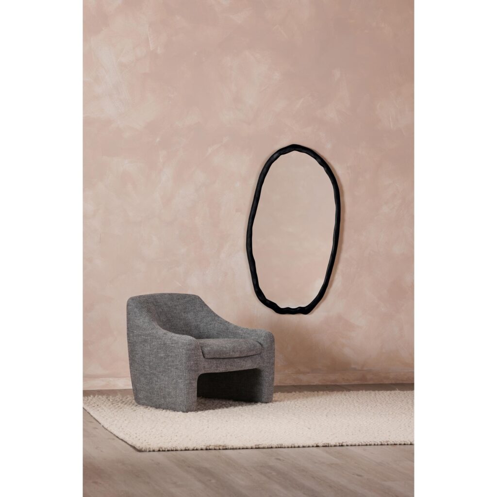 Foundry Oval Mirror Black - Image 4