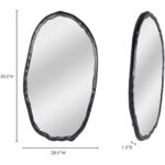 Foundry Oval Mirror Black FI-1113-02 FI 1113 02 70