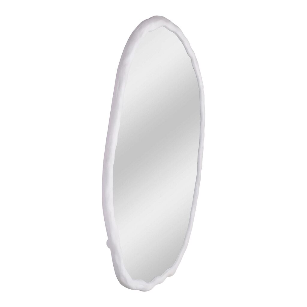 Foundry Oval Mirror White - Image 2