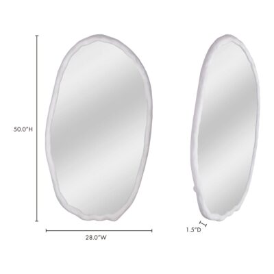 Foundry Oval Mirror White FI-1113-18 FI 1113 18 70