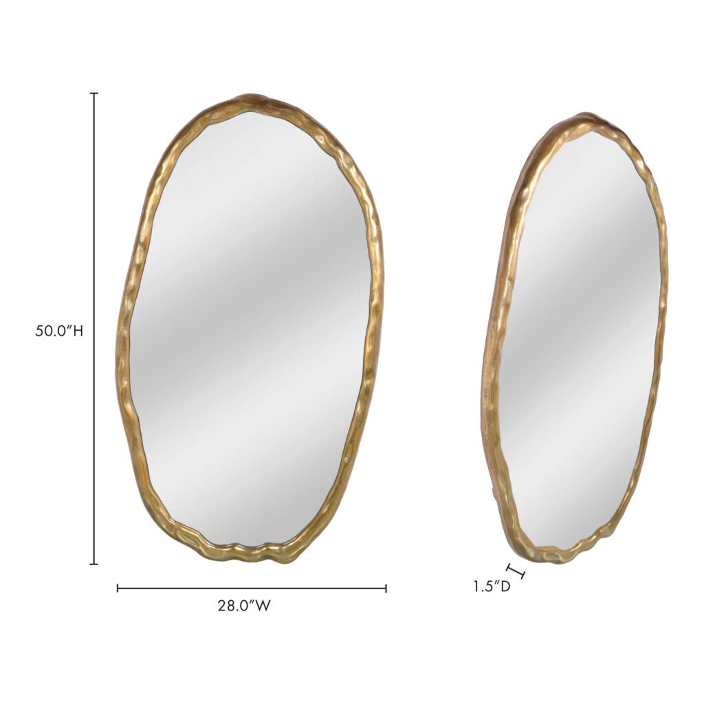 Foundry Oval Mirror Gold - Image 5