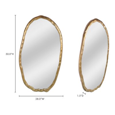 Foundry Oval Mirror Gold FI-1113-32 FI 1113 32 70