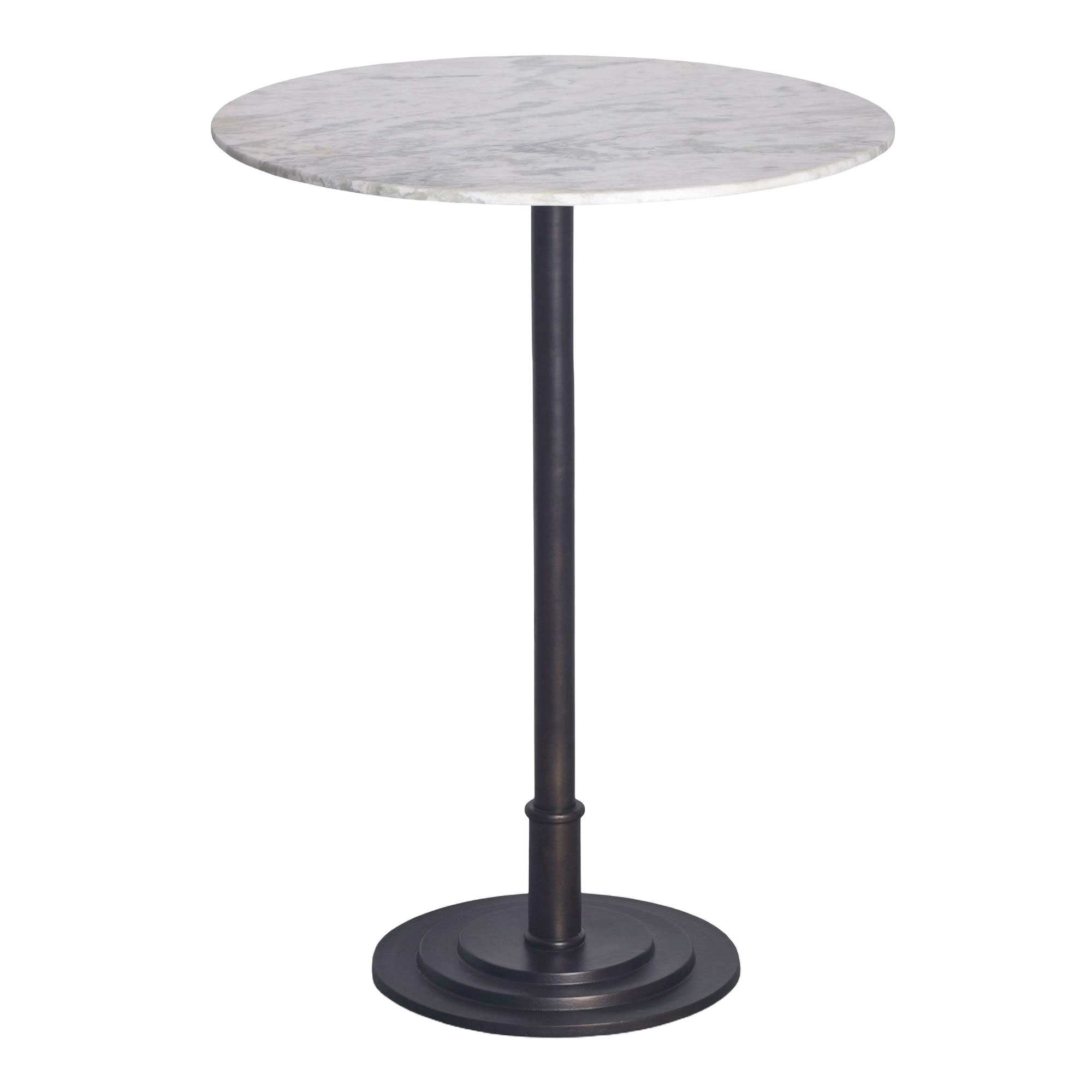 Tori Outdoor Bar Table White Marble 2 Tori Outdoor Bar Table White Marble - Image 2