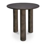 Deacon Outdoor Side Table Deep Bronze FI-1125-31 FI 1125 31 Deacon front top shadsilo