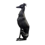 Duke Cast Aluminum Sculpture Black FI-1130-02 FI 1130 02 Duke side left shadsilo