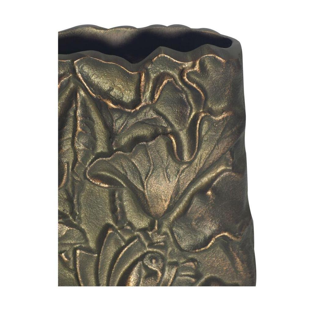 Sabine Cast Aluminum Vase Antique Brass 4 Sabine Cast Aluminum Vase Antique Brass - Image 4