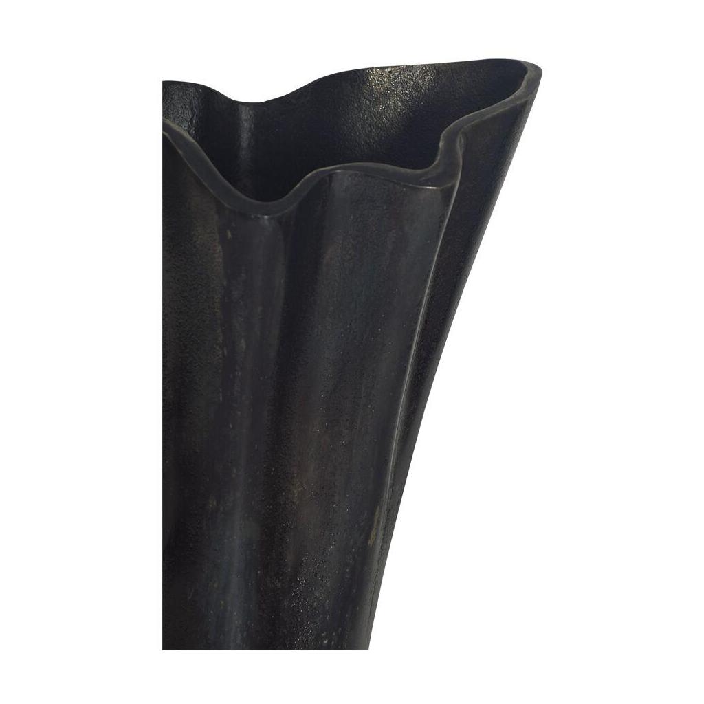 Yeri Cast Aluminum Vase Black 4 Yeri Cast Aluminum Vase Black - Image 4