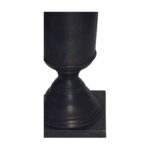 Cassia Cast Aluminum Vase Black FI-1135-02 FI 1135 02 Cassia closeup shadsilo