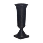 Cassia Cast Aluminum Vase Black FI-1135-02 FI 1135 02 Cassia diagR shadsilo