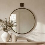 Cameo Mirror Aged Brass 4 Cameo Mirror Aged Brass FI-1146-51 FI 1146 51 10