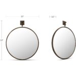 Cameo Mirror Aged Brass 5 Cameo Mirror Aged Brass FI-1146-51 FI 1146 51 70