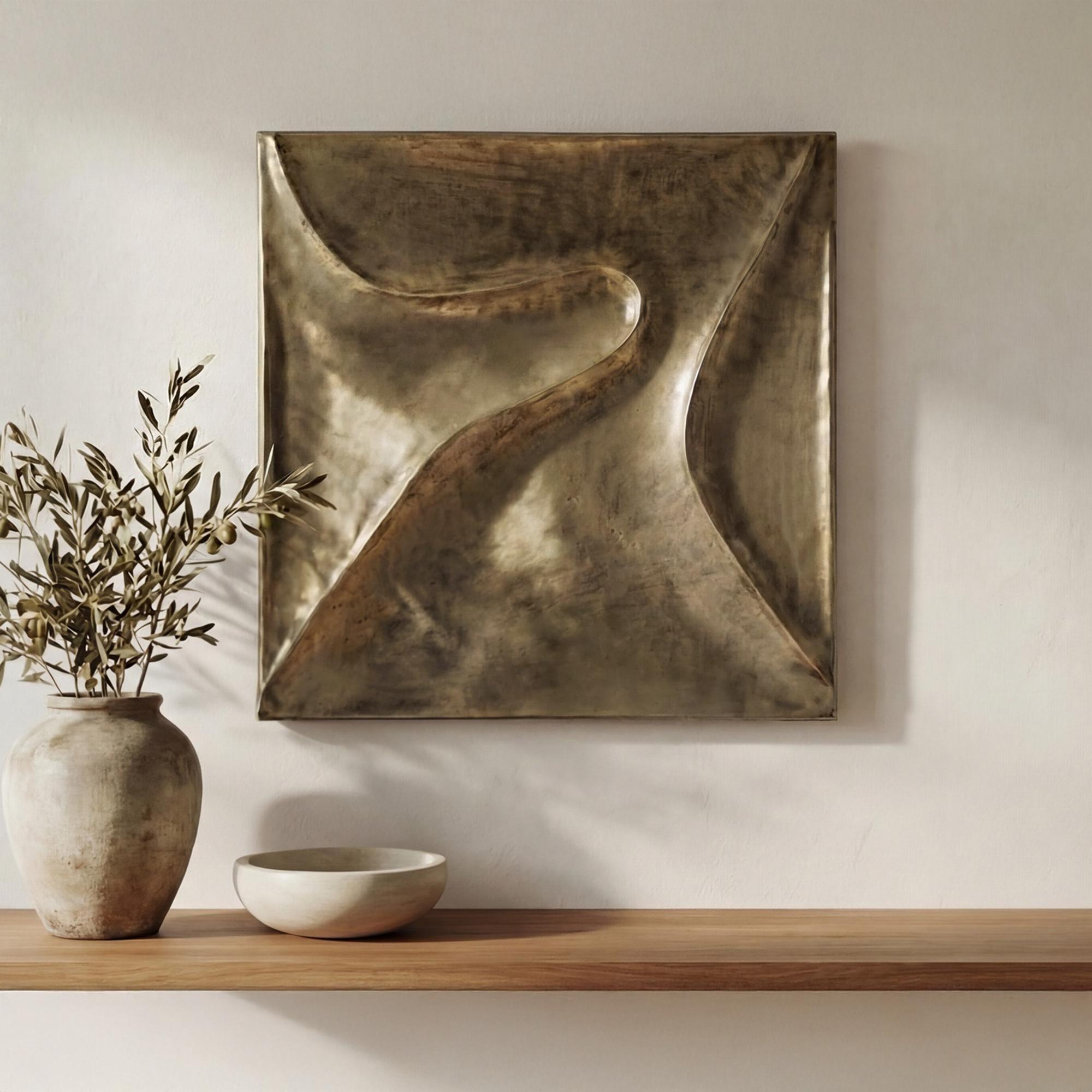 Bode Wall Sculpture Aged Brass 2 Bode Wall Sculpture Aged Brass - Image 2