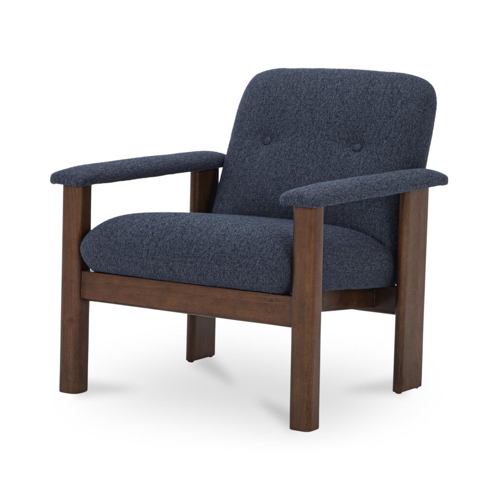 Parker Lounge Chair Dark Blue - Image 2