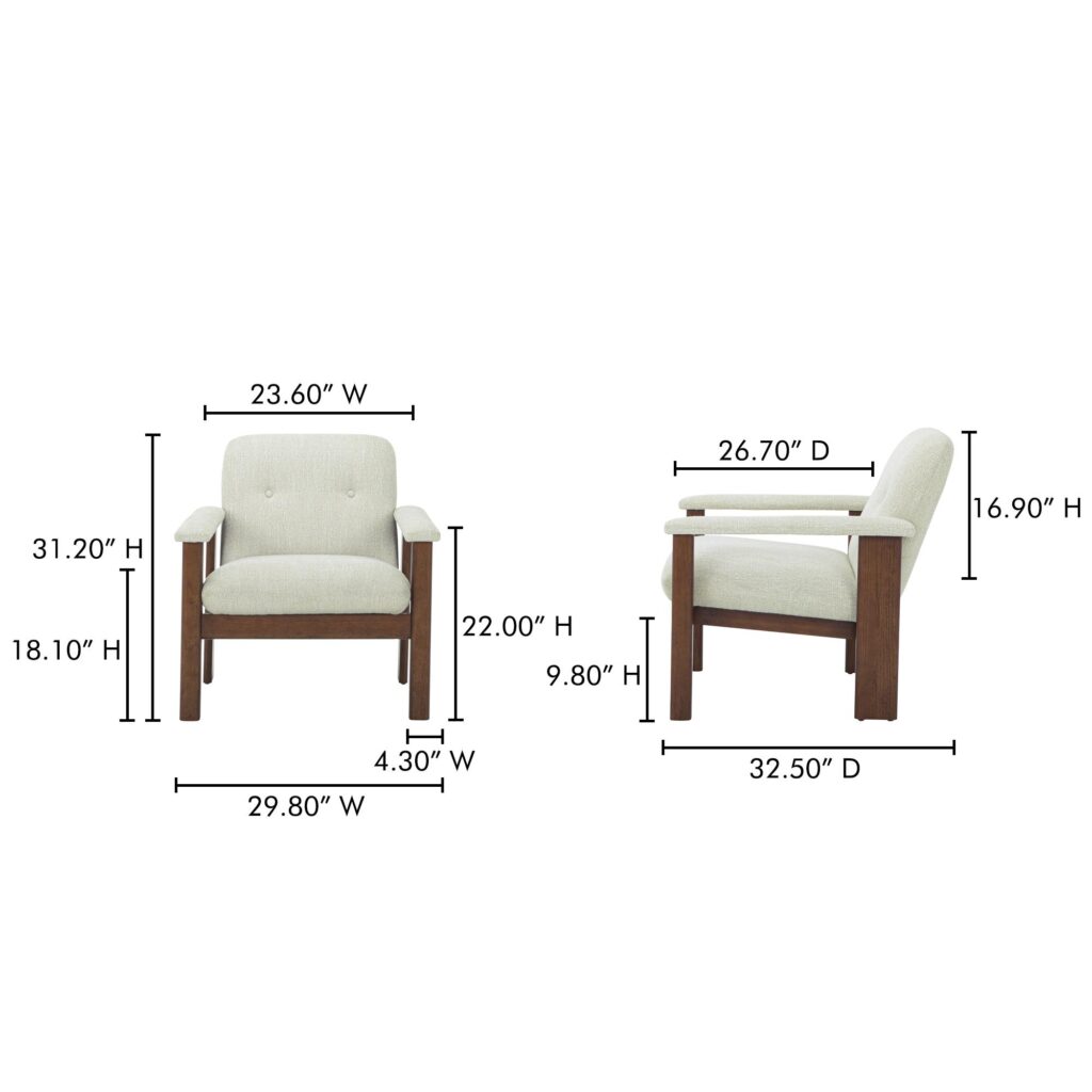 Parker Lounge Chair Beige - Image 9