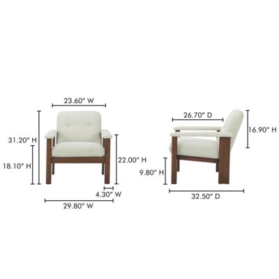 Parker Lounge Chair Beige FO-1000-34 FO 1000 34 70