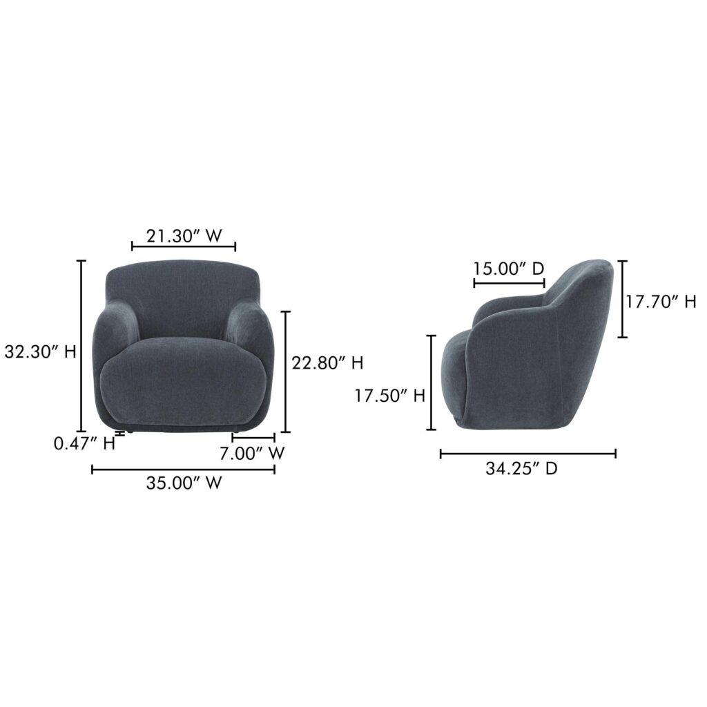 Stevie Lounge Chair Slate Blue - Image 8