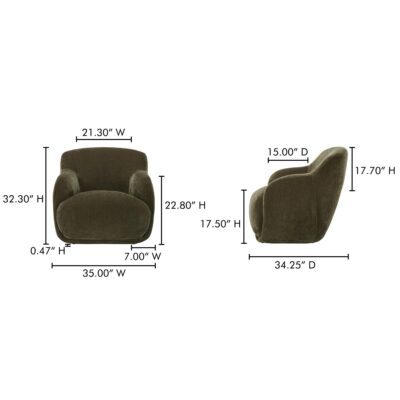 Stevie Lounge Chair Cedar Green FO-1001-27 FO 1001 27 70