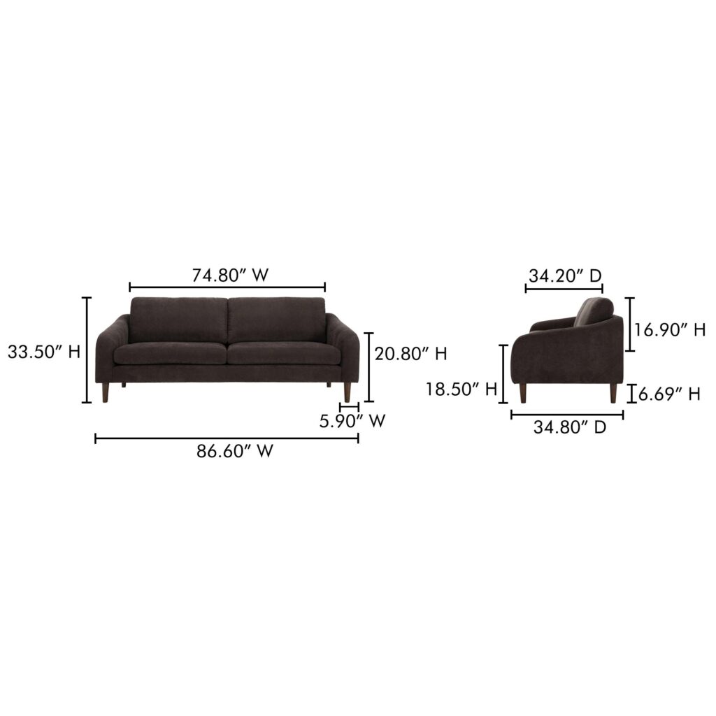 Quinn Sofa Dark Brown - Image 7