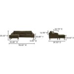 Quinn Sectional Cedar Green FO-1005-27 FO 1005 27 70